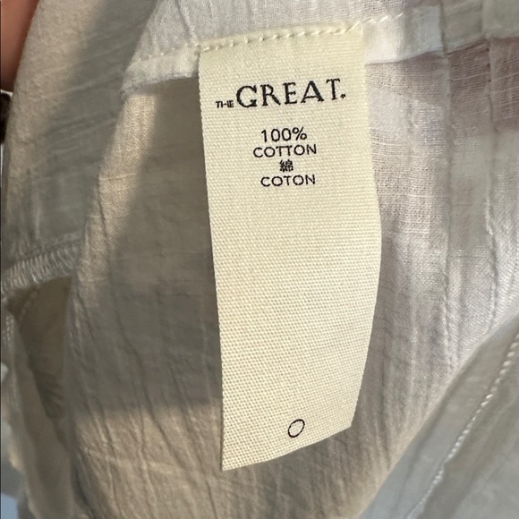 NWT THE GREAT Reverie Lace Trim Cotton Dress in White size M - Picture 10 of 16